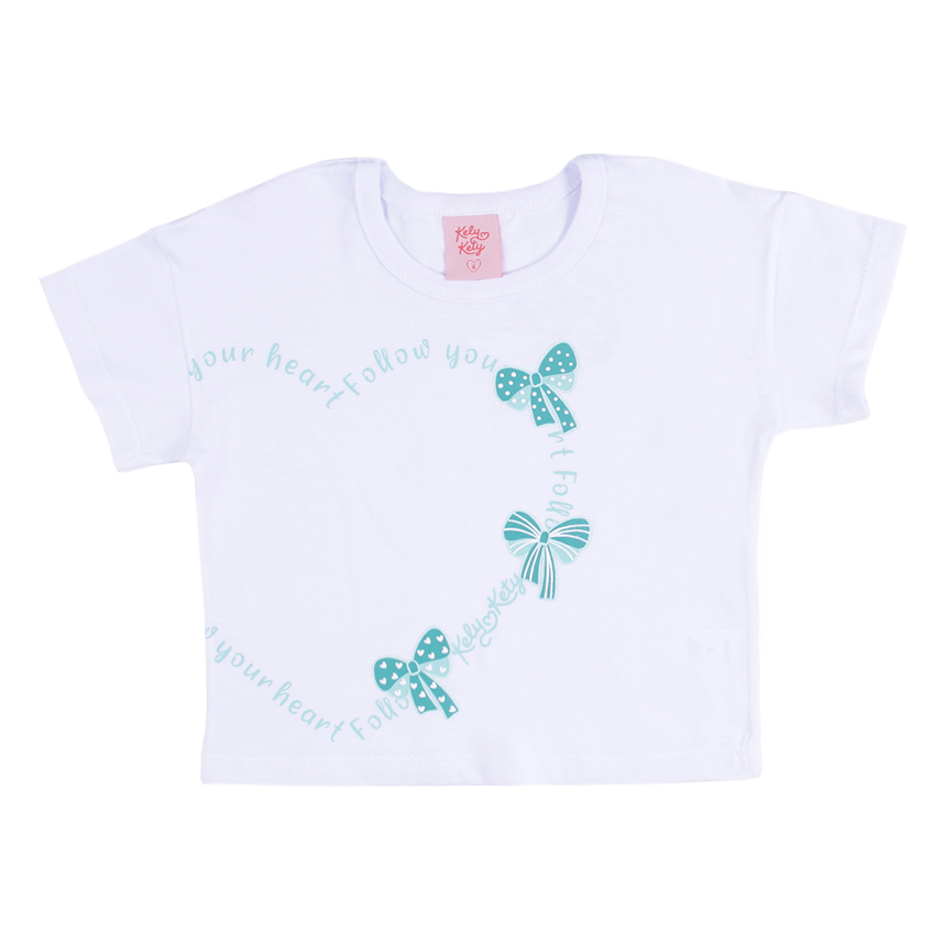Conjunto Infantil Kely Kety Blusa Estampa Laços E Short