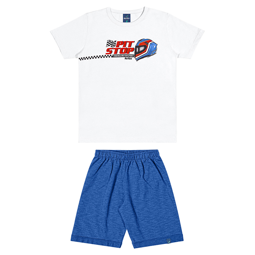 Conjunto Infantil Reirex Camiseta Estampada E Bermuda