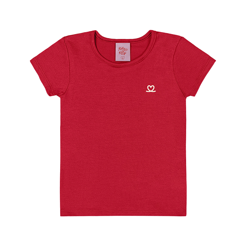 Blusa Juvenil Kely Kety Manga Curta Em Cotton