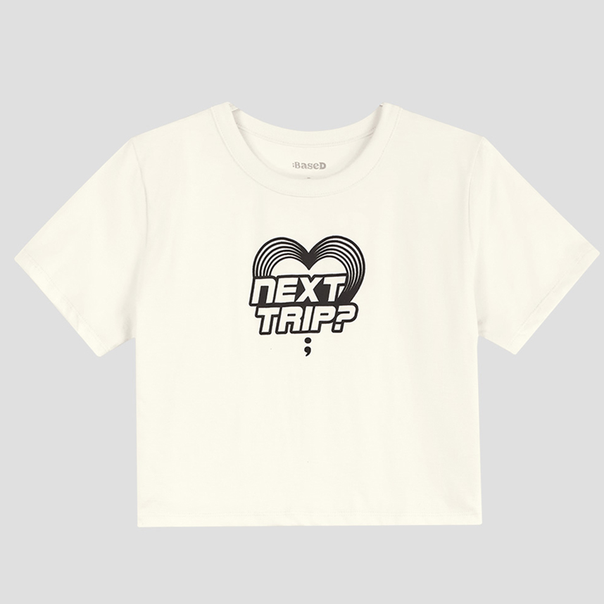 Blusa Juvenil Based Manga Curta Estampada Blusa Juvenil Based Manga Curta Estampada