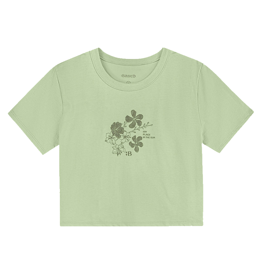 Blusa Juvenil Based Manga Curta Estampa Flores Metalizada Blusa Juvenil Based Manga Curta Estampa Flores Metalizada