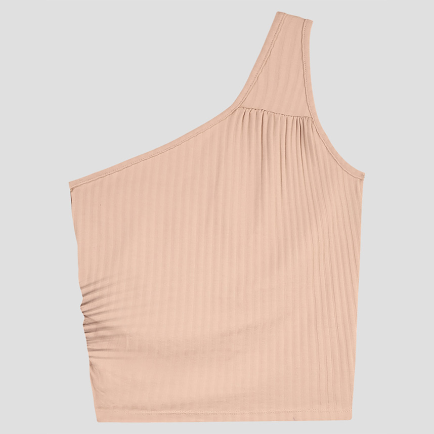 Blusa Juvenil Based Um Ombro Só Canelada