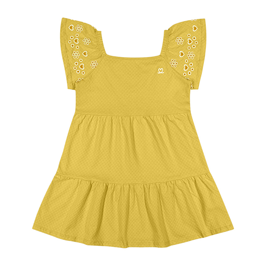 Vestido Juvenil Kely Kety Estampa Coração Na Manga