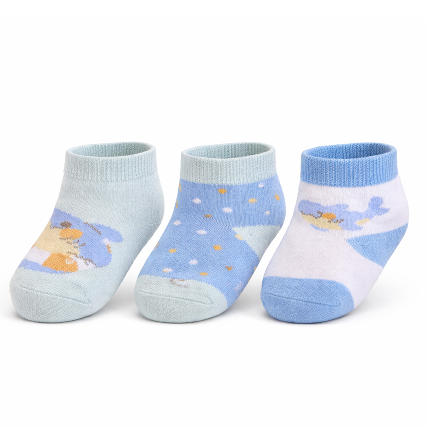 Meia Bebê Pimpolho Menino Kit Com 3 Peças