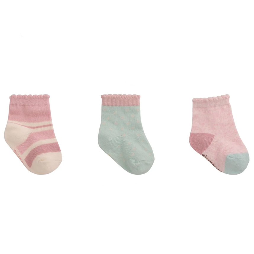 Meia Bebê Pimpolho Menina Kit Com 3 Peças