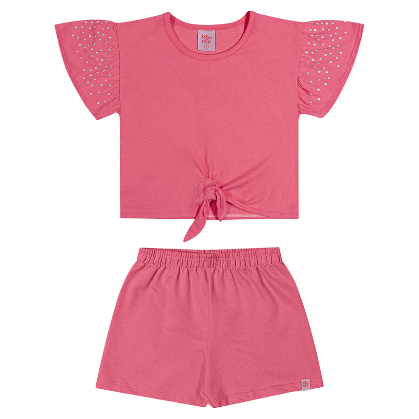 Conjunto Juvenil Kely Kety Blusa Meia Malha E Short