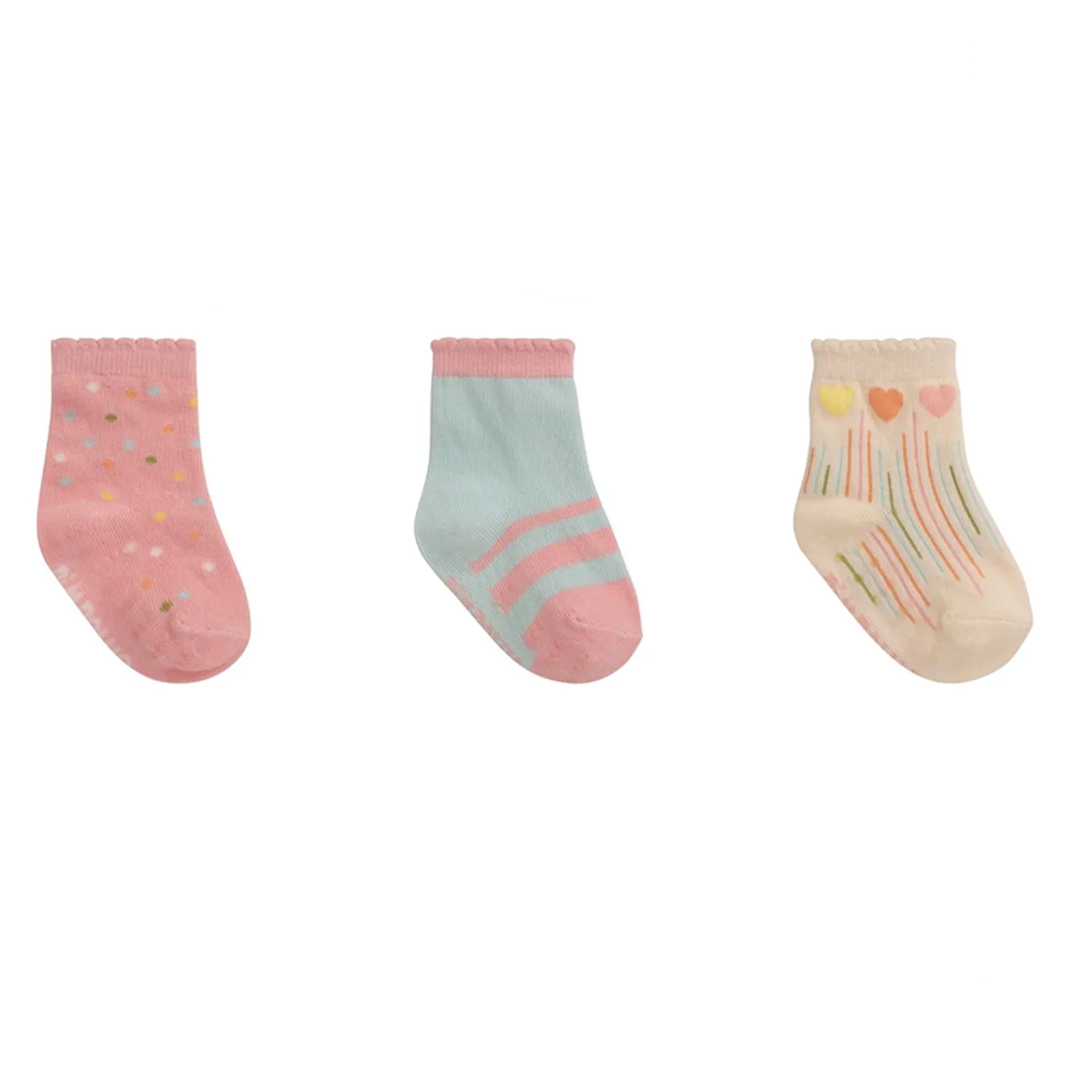 Meia Bebê Pimpolho Menina Kit Com 3 Peças