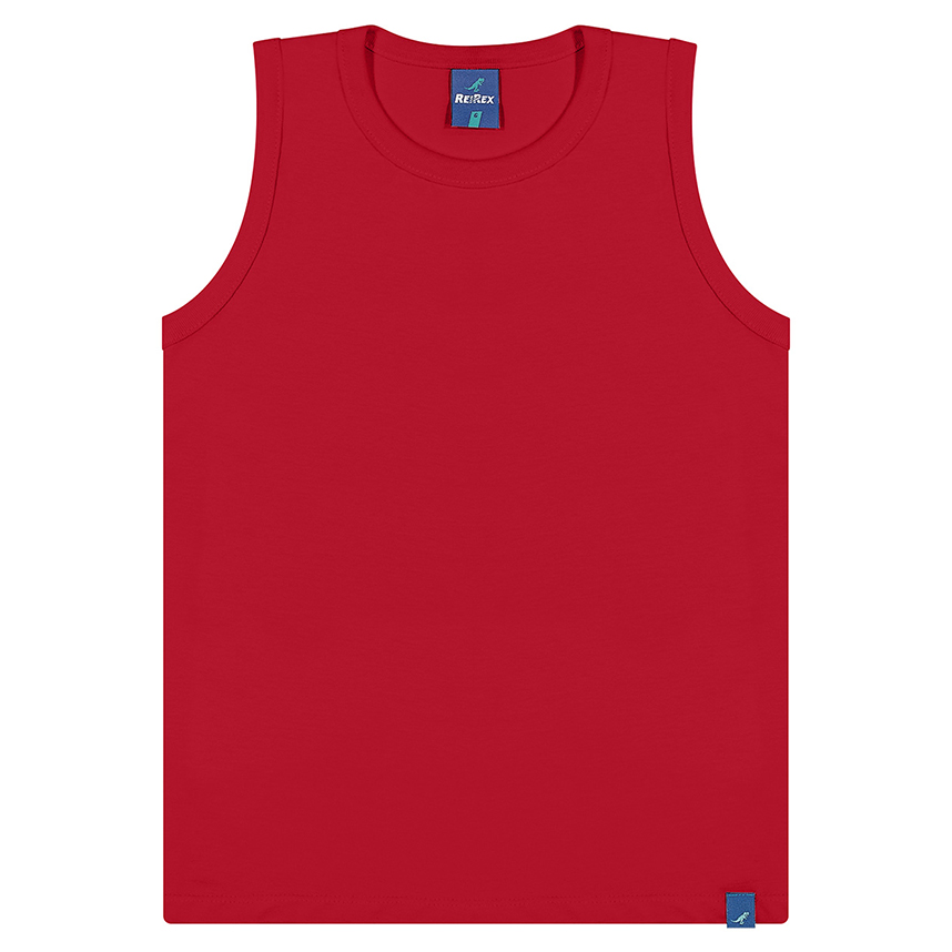 Camiseta Regata Juvenil Reirex Básica Em Meia Malha