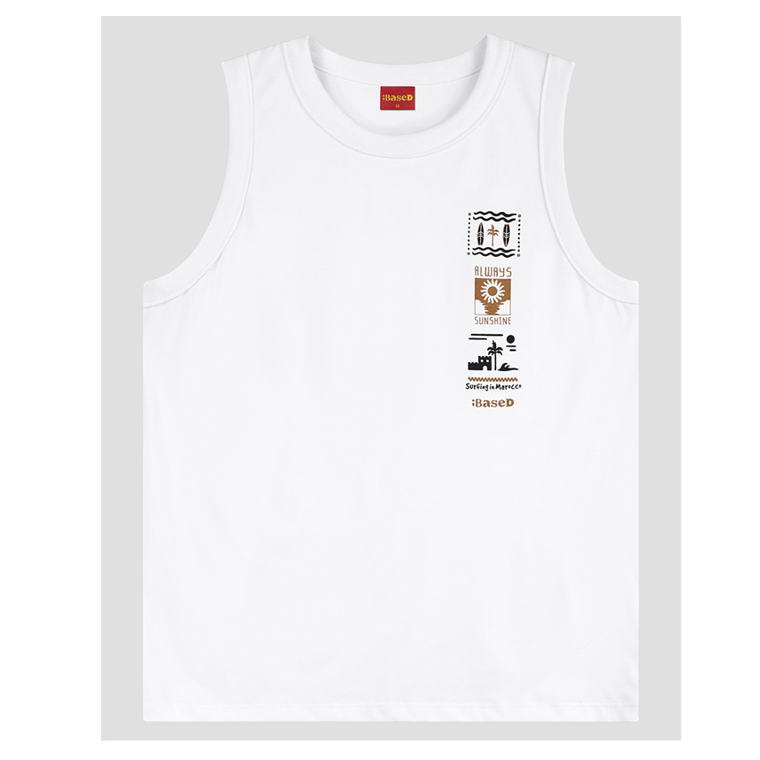 Camiseta Juvenil Based Regata Estampada Em Meia Malha