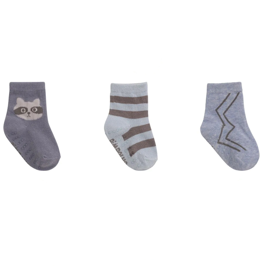 Meia Bebê Pimpolho Menino Kit Com 3 Peças