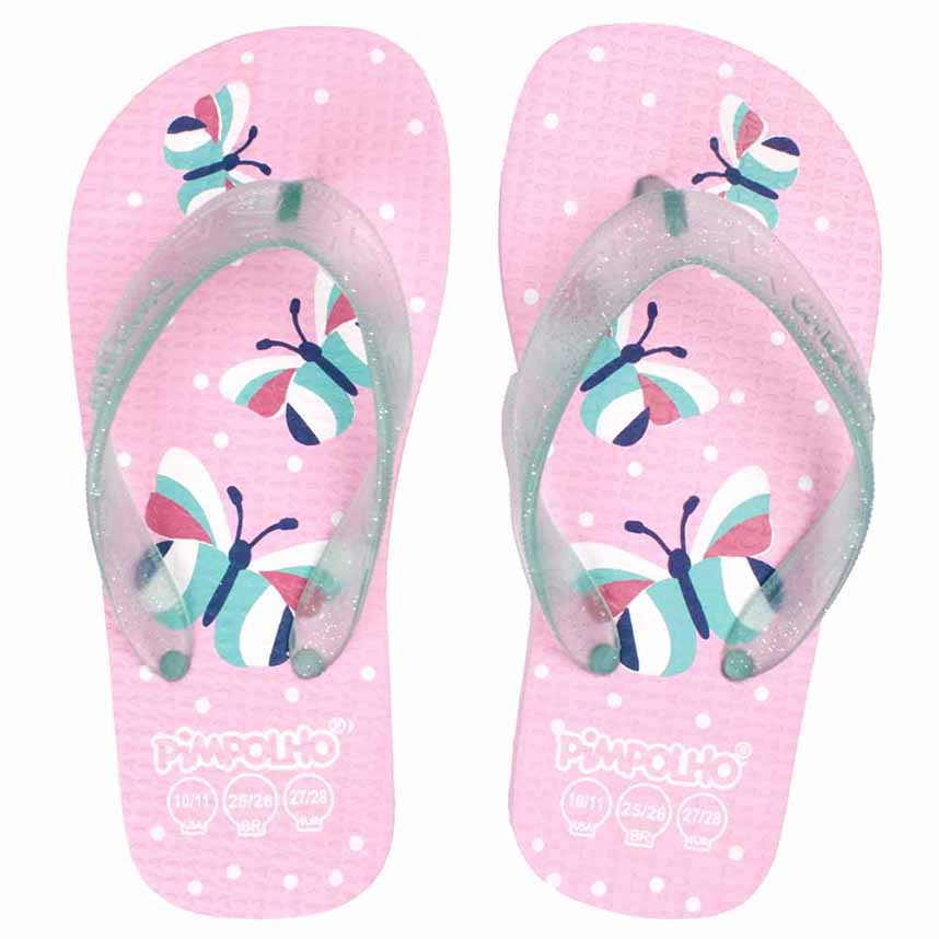 Chinelo Infantil Pimpolho Estampa Borboleta
