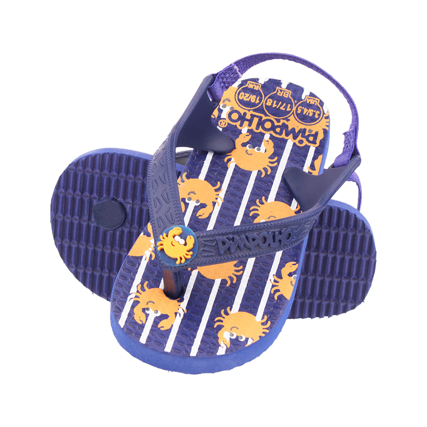 Chinelo Infantil Pimpolho Estampa Caranguejo Com Elástico