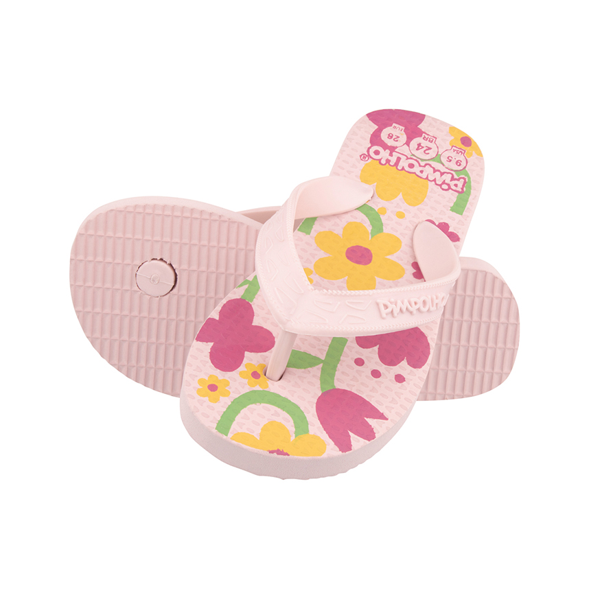 Chinelo Infantil Pimpolho Menina Estampa Flores