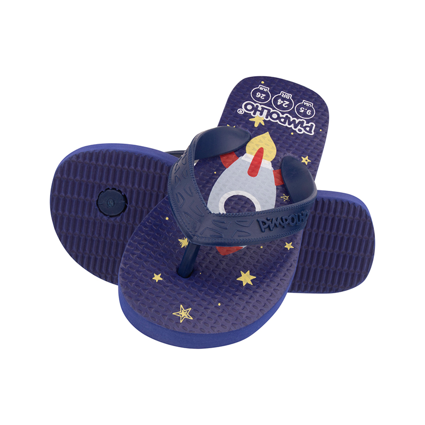 Chinelo Infantil Pimpolho Menino Estampa Foguete