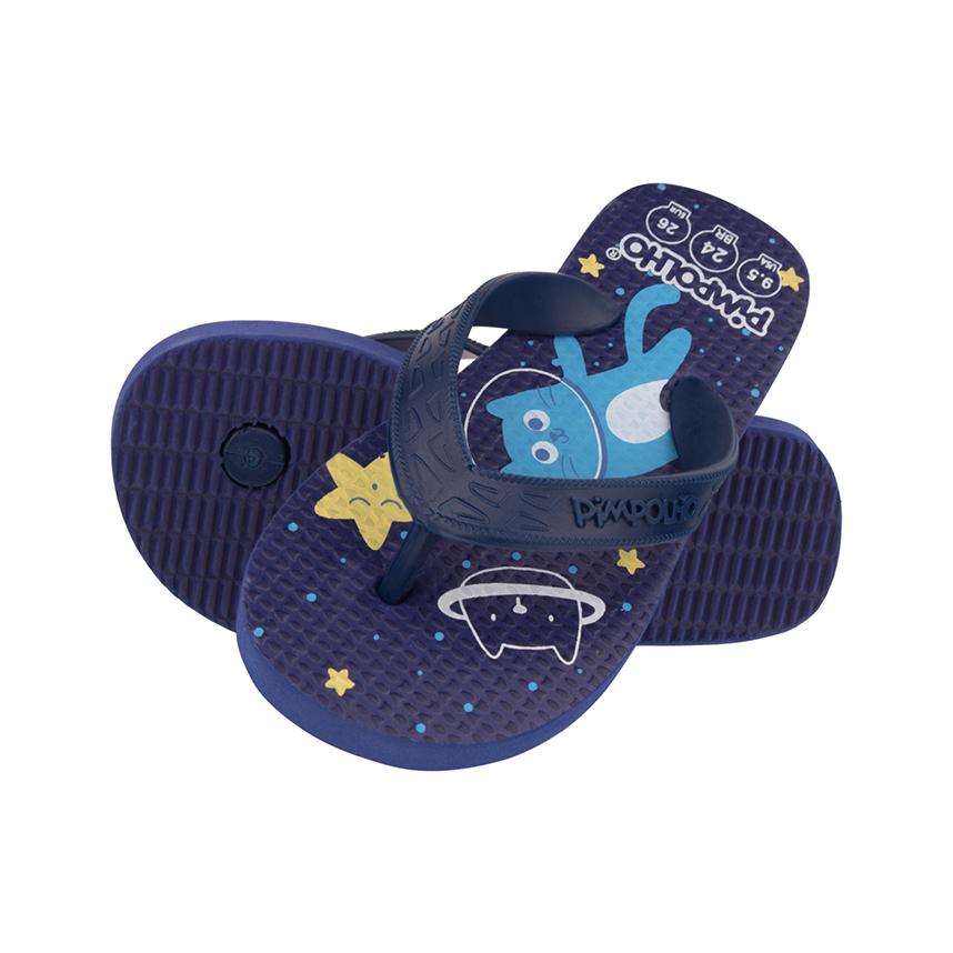 Chinelo Infantil Pimpolho Menino Estampa Gato