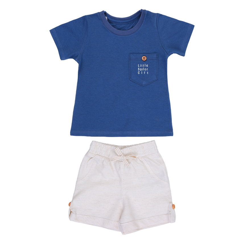 Conjunto Bebê Colorittá Camiseta E Bermuda Linho