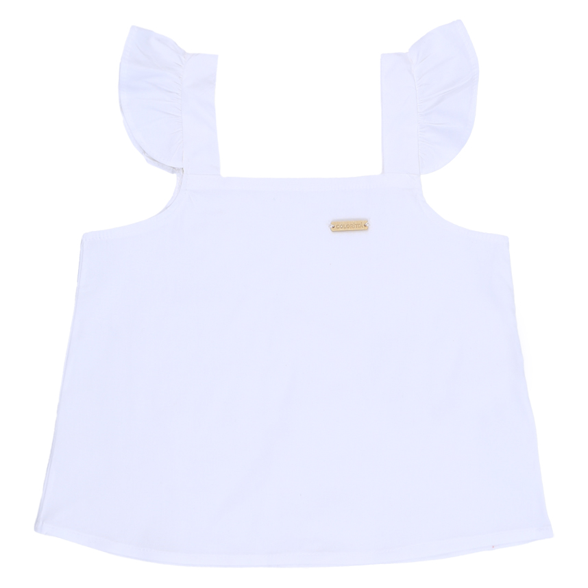 Conjunto Infantil Colorittá Blusa Alcinha Babados E Short Saia Conjunto Infantil Colorittá Blusa Alcinha Babados E Short Saia