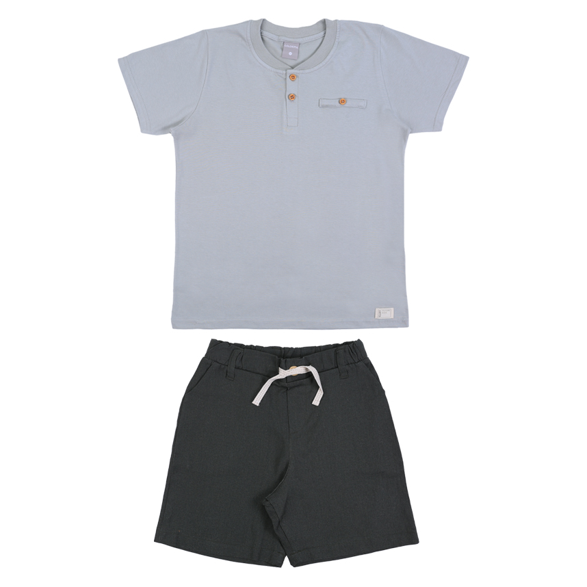 Conjunto Juvenil Colorittá Camiseta E Bermuda Linho