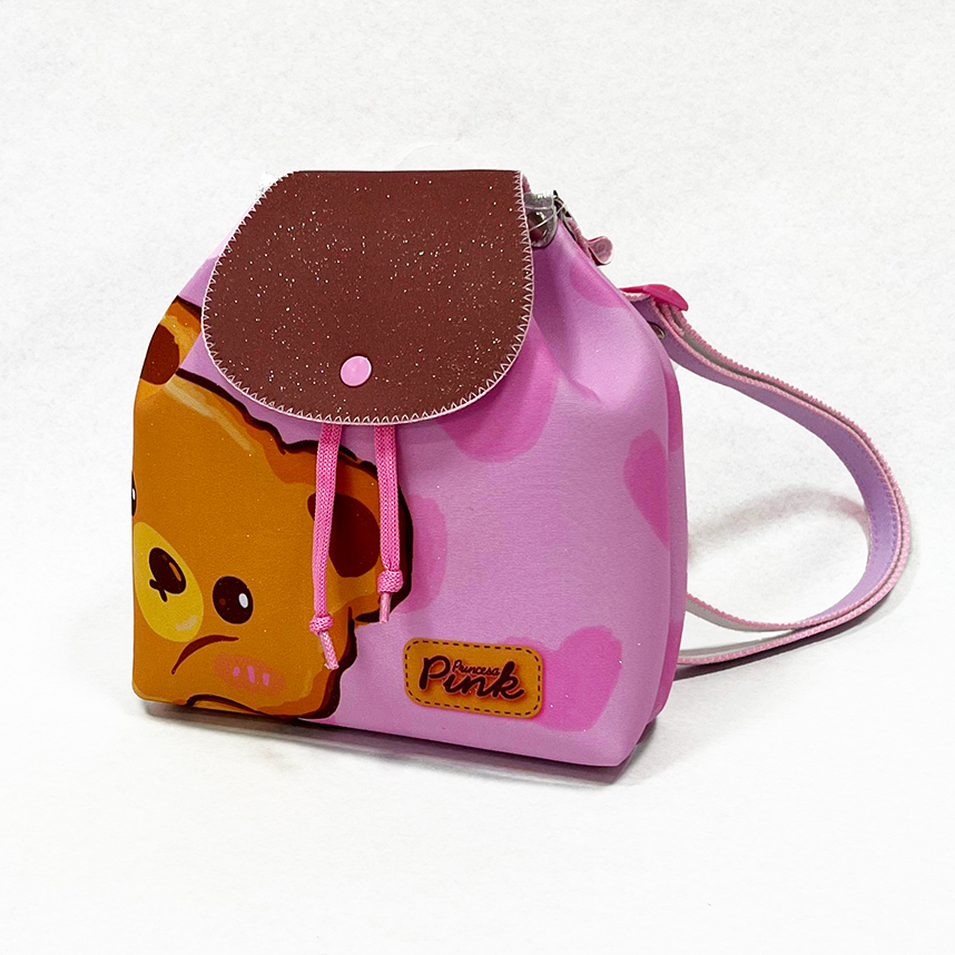 Mochila Infantil Princesa Pink Estampa Urso