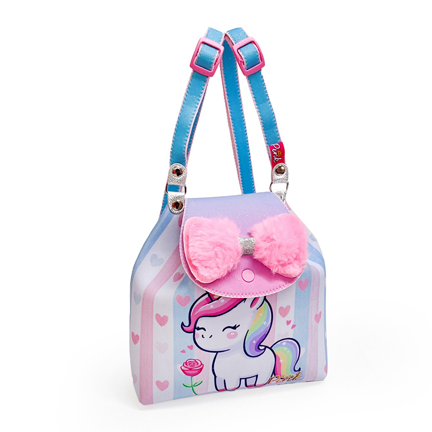 Mochila Infantil Princesa Pink Unicórnio Listras