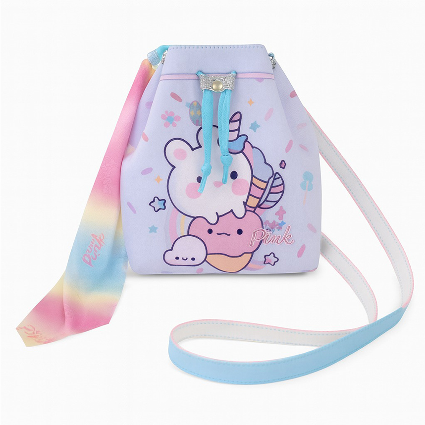Bolsa Infantil Buquet Princesa Pink Estampa Sorvete
