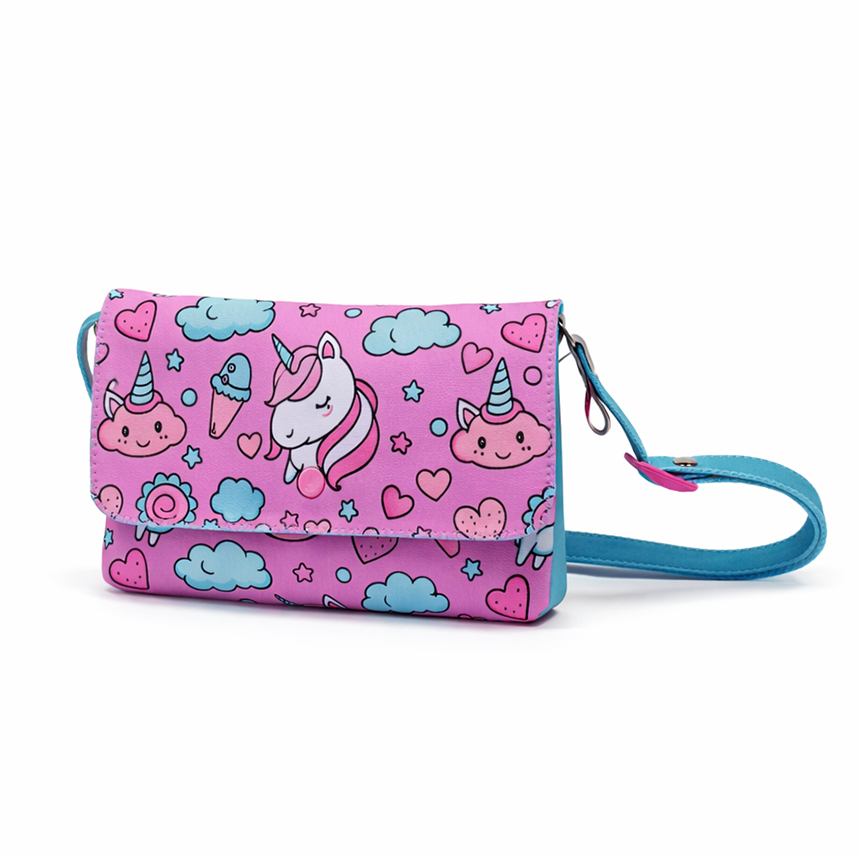Bolsa Infantil Princesa Pink Estampa Unicórnio
