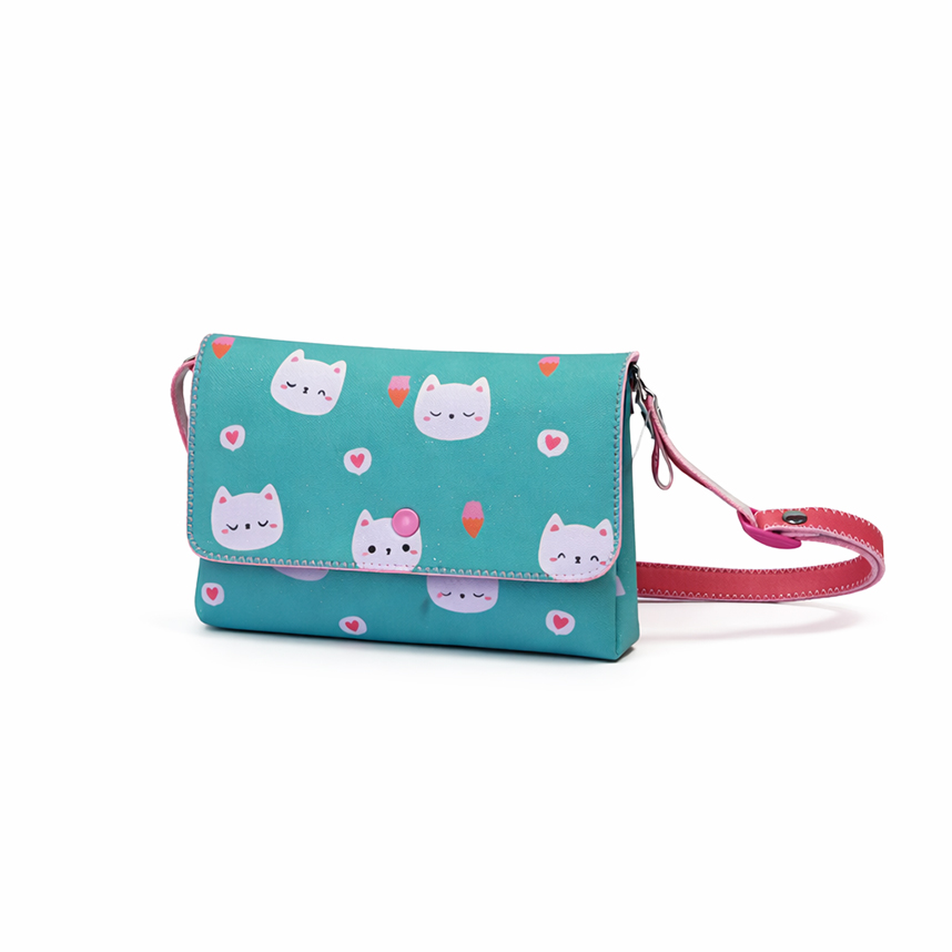 Bolsa Infantil Princesa Pink Gatinho Strass