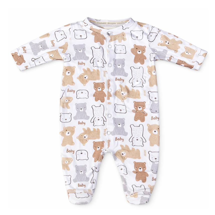 Macacão Longo Bebê Smoby Estampa Ursinhos