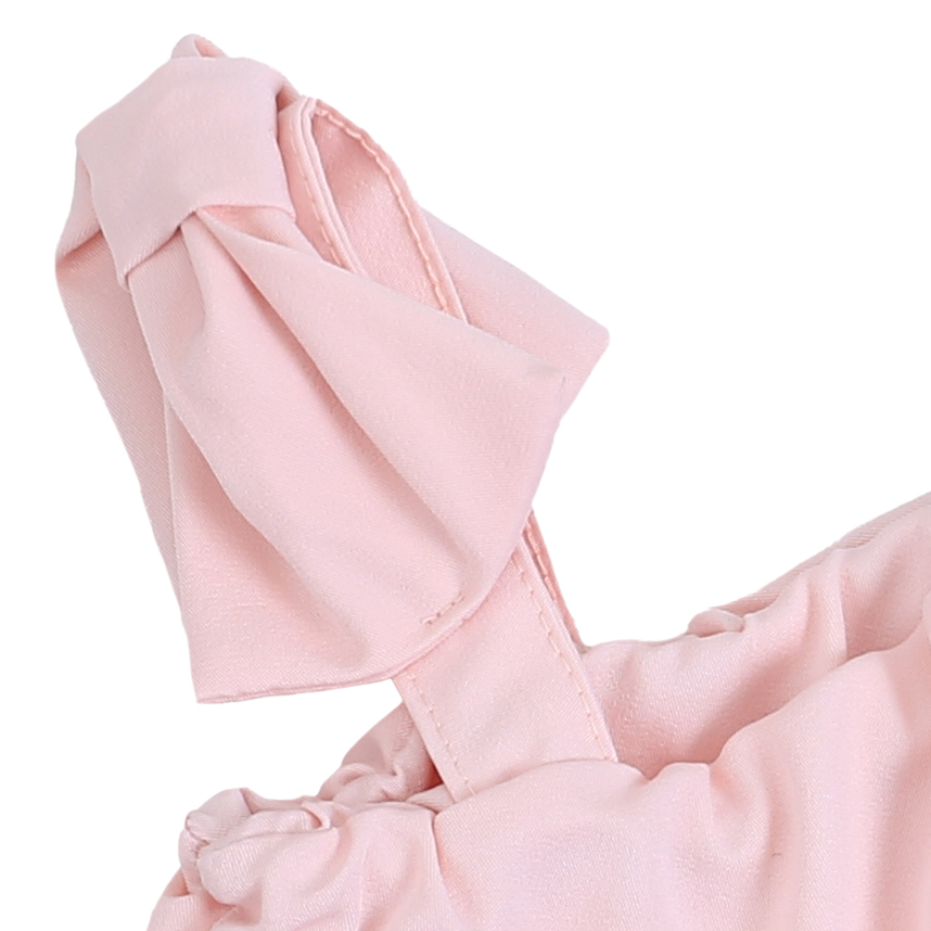 Vestido Infantil Milli Nina Cavado Detalhe Laço No Ombro