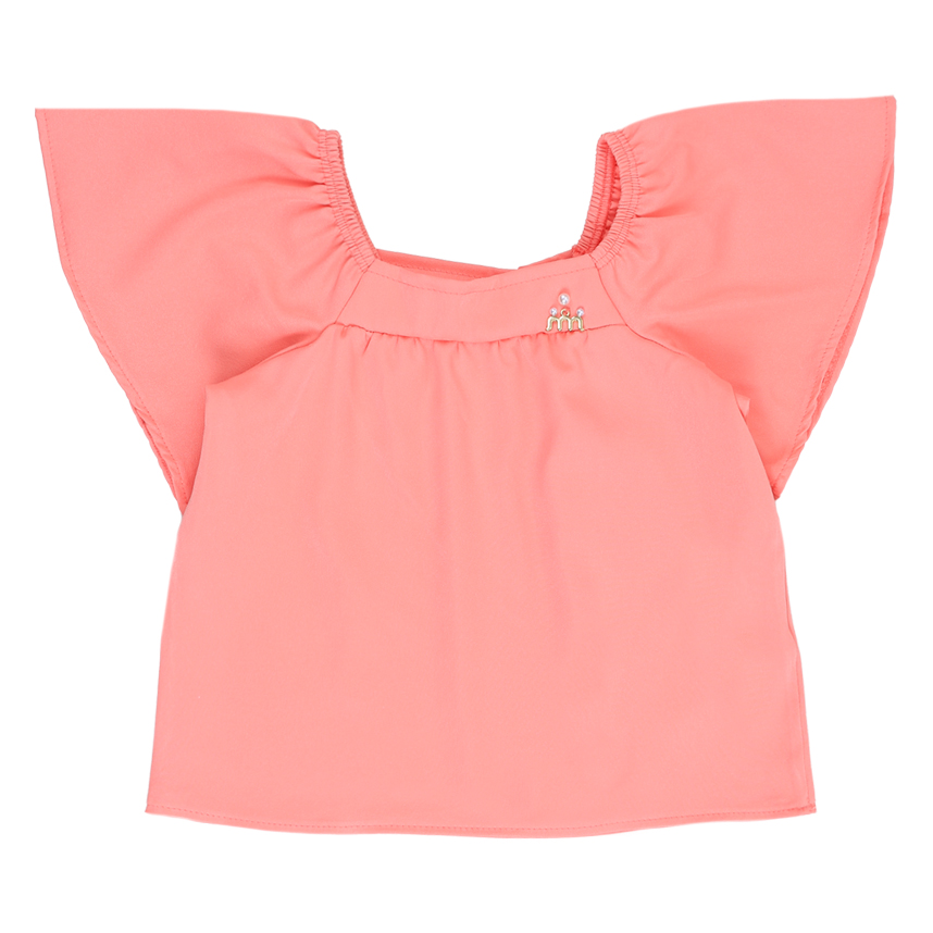 Conjunto Infantil Milli Nina Blusa Peplum Cavada E Short