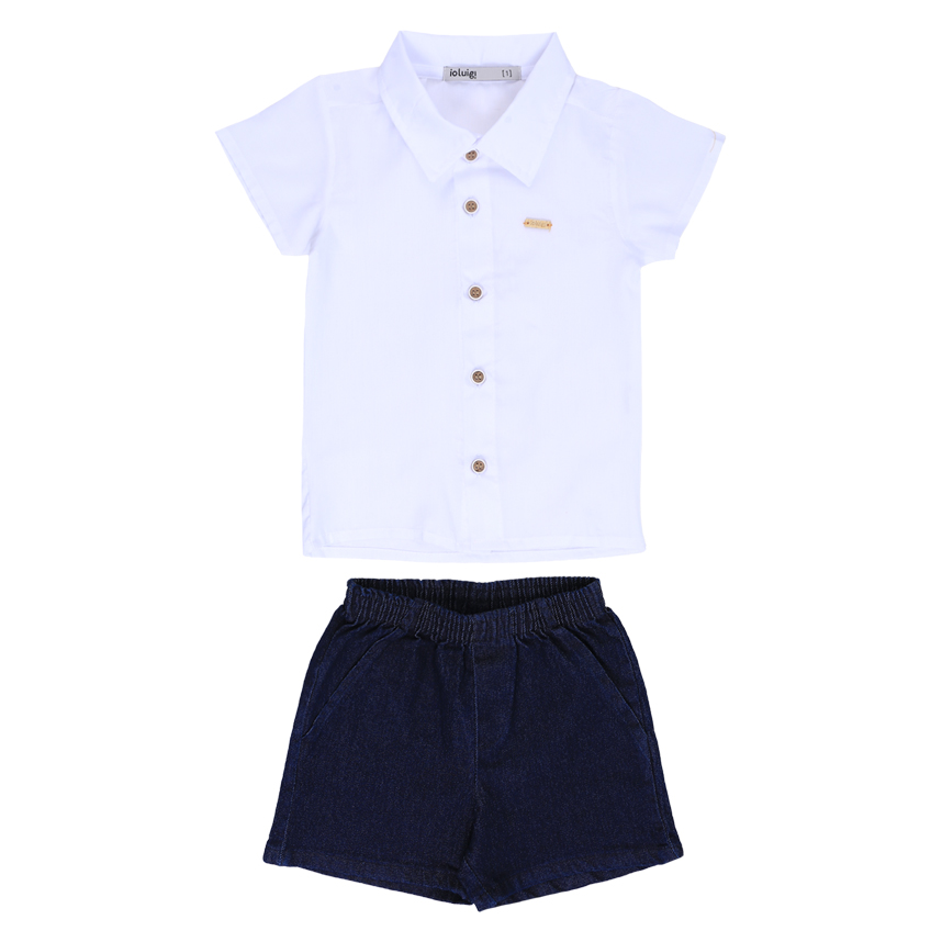 Conjunto Infantil Iolugi Camiseta Manga Curta E Bermuda