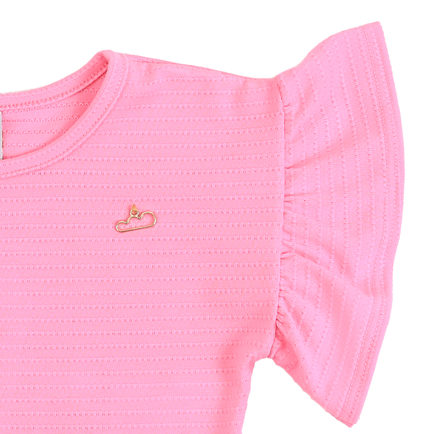 Blusa Infantil Marlan Com Detalhe Babado Na Manga