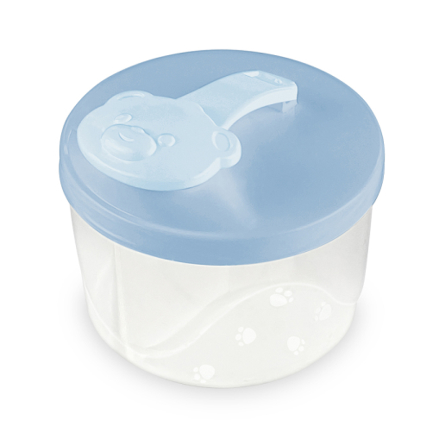 Porta Leite Em Pó Cajovil Transparente Azul 300 ml