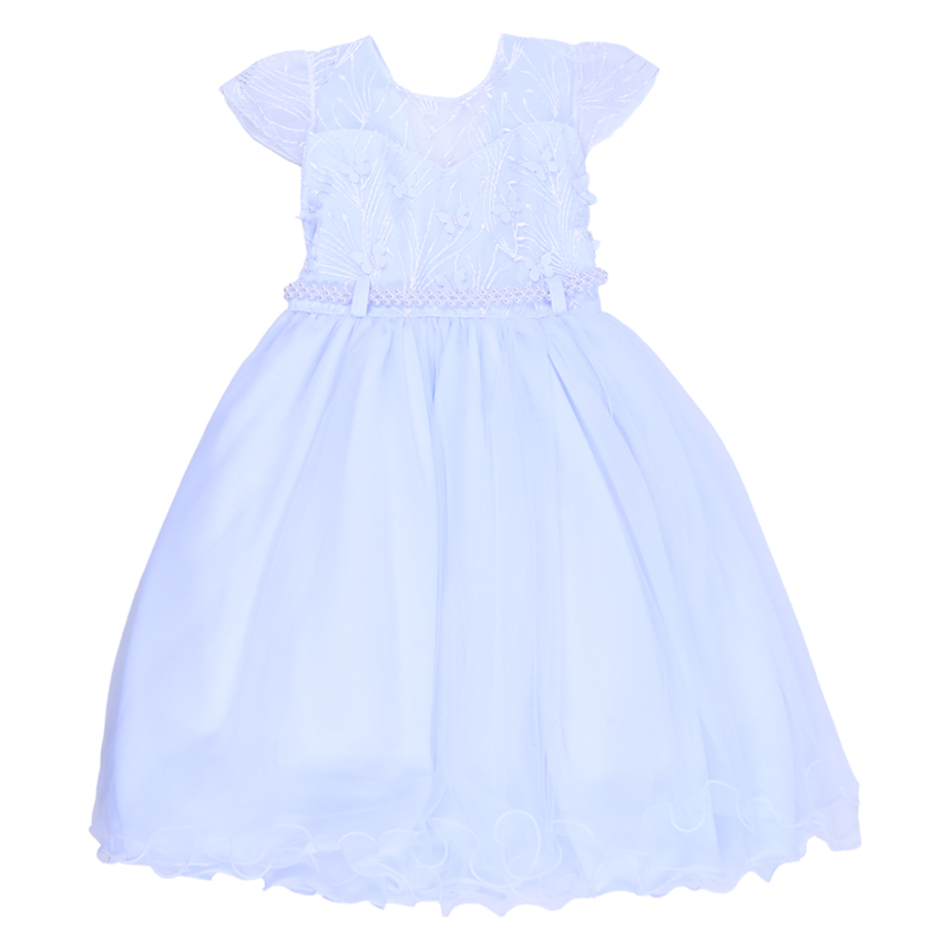 Vestido Infantil Menina Bonita Pala Bordado E Borboletas