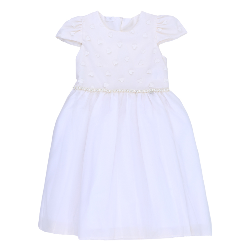 Vestido Infantil Cattai Tule Pala Coração E Glitter