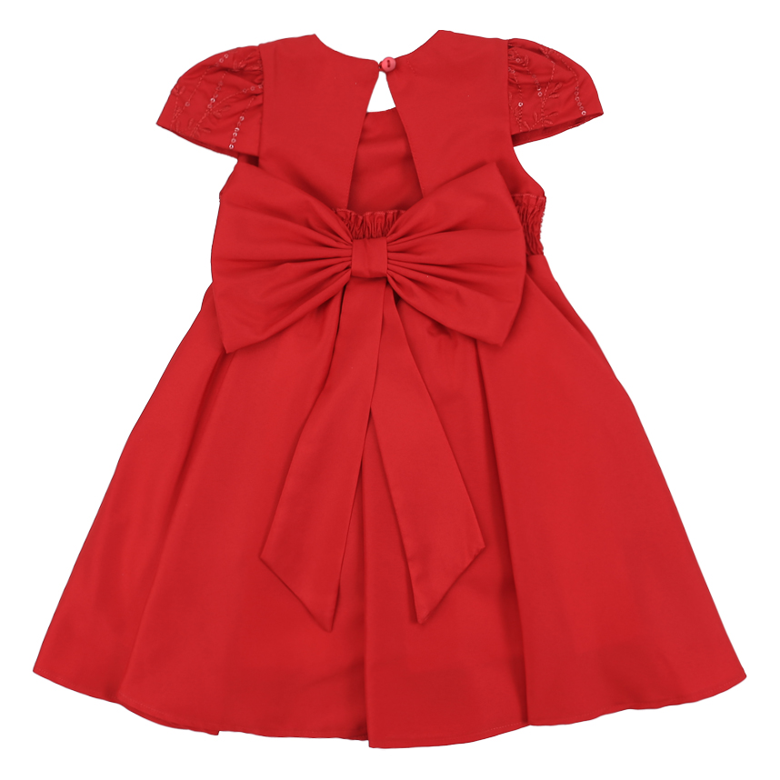 Vestido Infantil Cattai Pala Bordado Lantejoulas