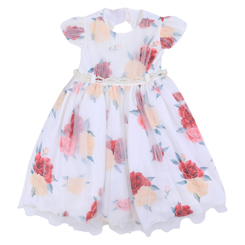 Vestido Infantil Menina Bonita Franzido Estampado