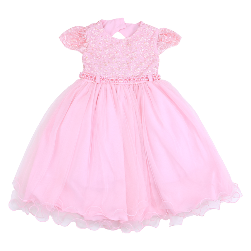 Vestido Infantil Menina Bonita Bordado Flor