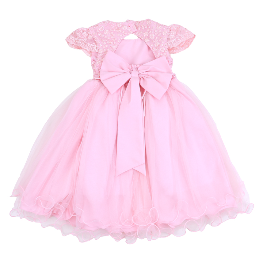 Vestido Infantil Menina Bonita Bordado Flor