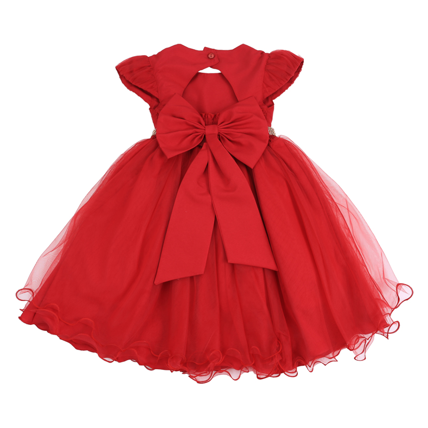 Vestido Infantil Menina Bonita Pala Franzida Com Strass