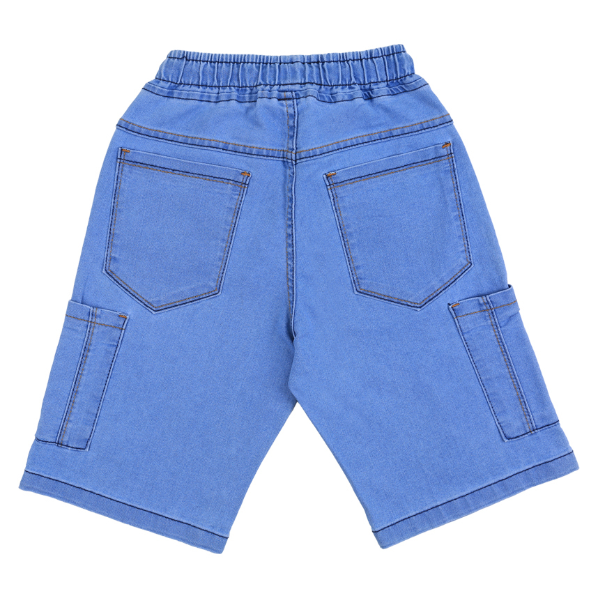 Bermuda Juvenil Faos Jeans Com Bolso Cargo Bermuda Juvenil Faos Jeans Com Bolso Cargo