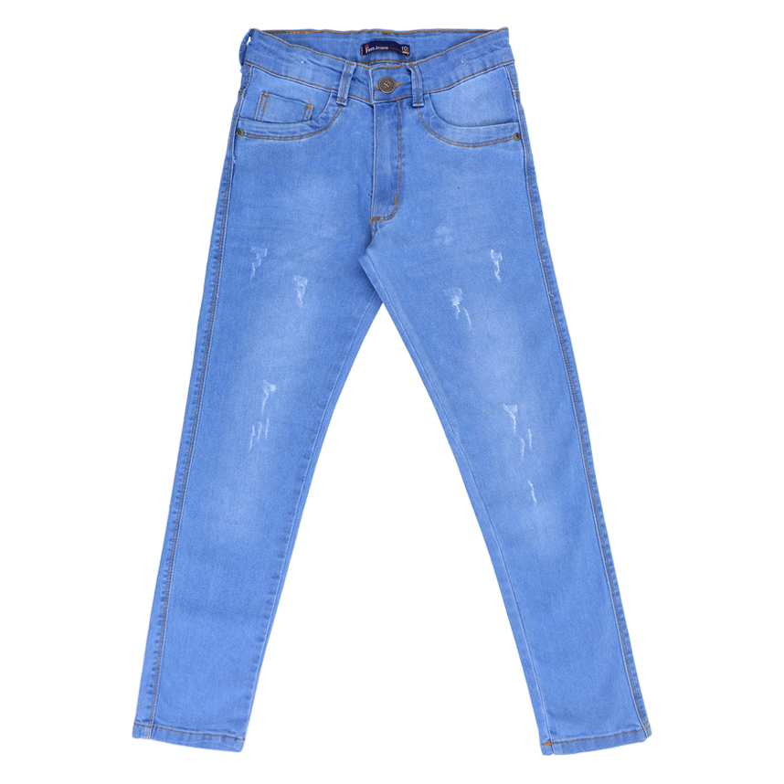 Calça Juvenil Faos Jeans Detalhe Púídos E Bigode