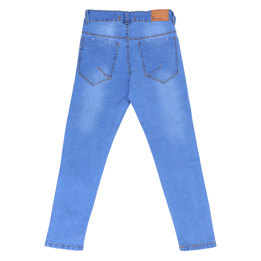 Calça Juvenil Faos Jeans Detalhe Púídos E Bigode