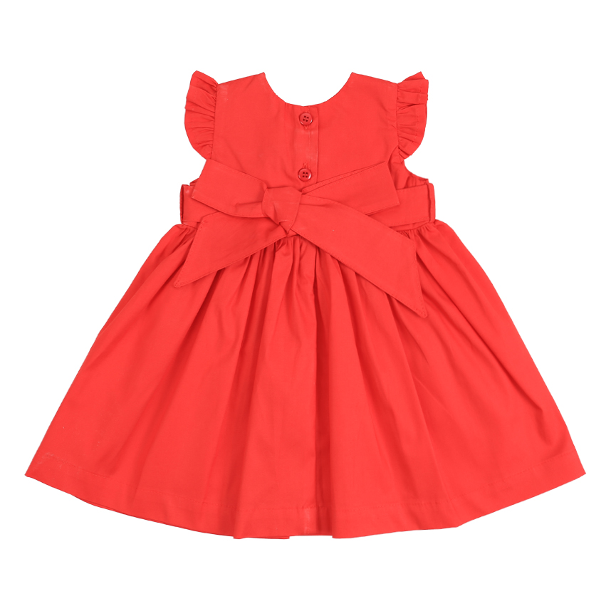 Vestido Bebê Din Don Com Babado Gola Laço