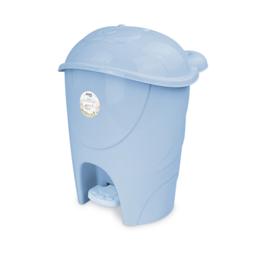 Lixeira Infantil Com Pedal Cajovil Fofura Azul 12 Litros