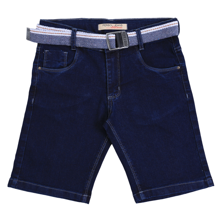 Bermuda jeans Infantil Perbol  Básica Com Cinto