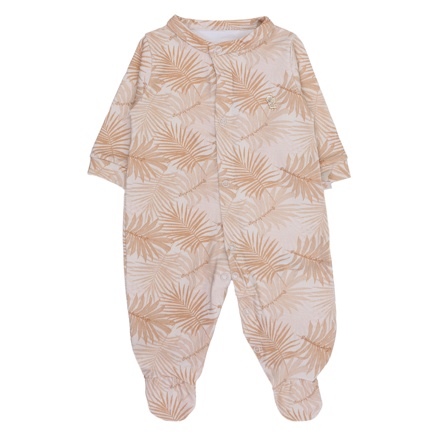 Macacão Bebê Presente De Anjo Com Botões Estampa Safari