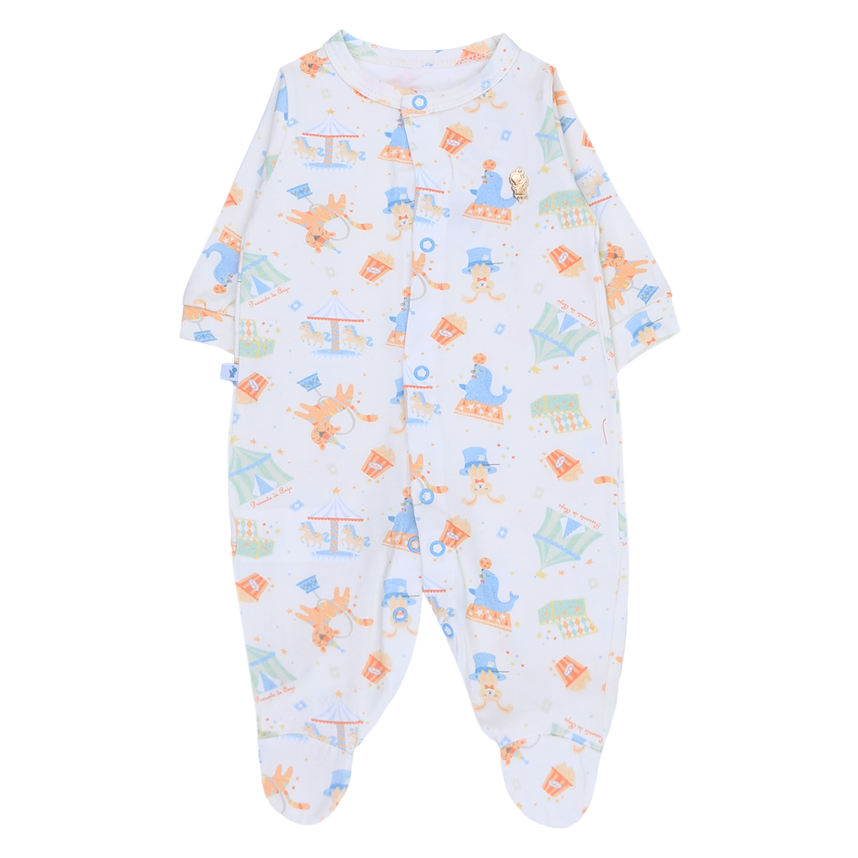 Macacão Bebê Presente De Anjo Com Botão Estampa Circo