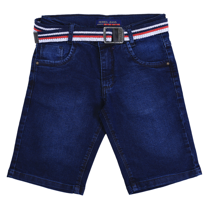 Bermuda jeans Juvenil Perbol Used Leve Com Cinto