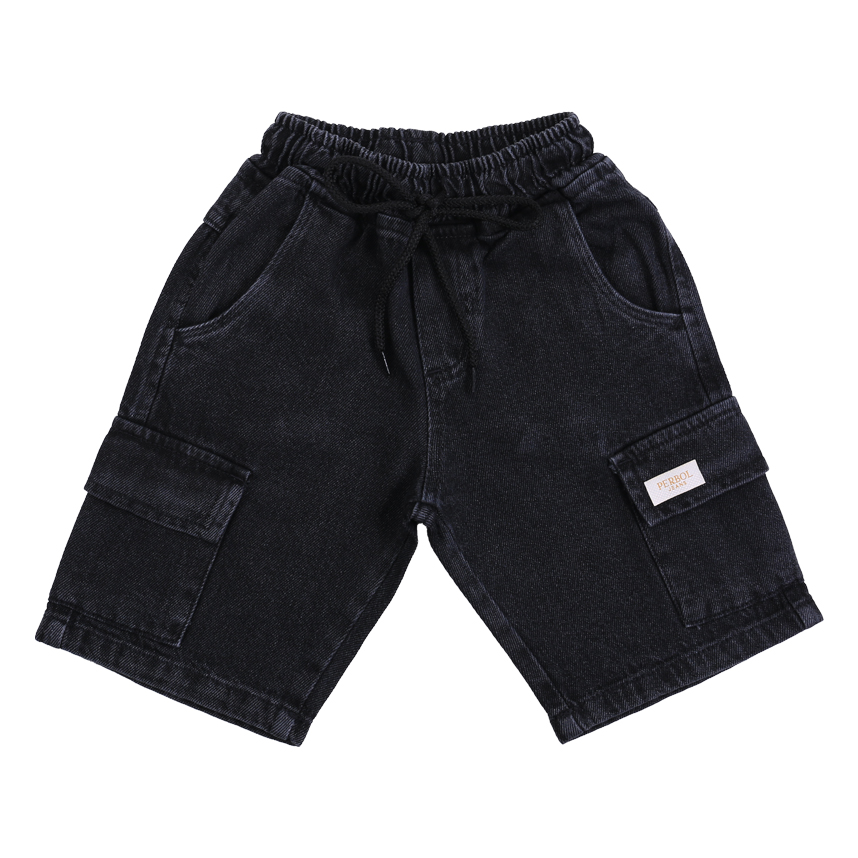 Bermuda jeans Juvenil Perbol Com Bolso Cargo